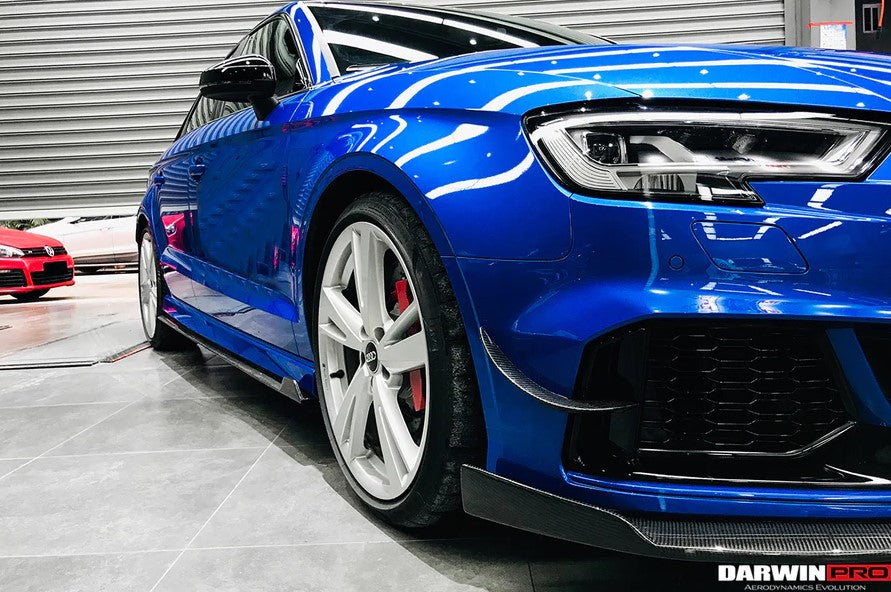 BKSS STYLE CARBON FIBER FRONT CANARDS for AUDI RS3 2019-2020