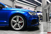 BKSS STYLE CARBON FIBER FRONT CANARDS for AUDI RS3 2019-2020
