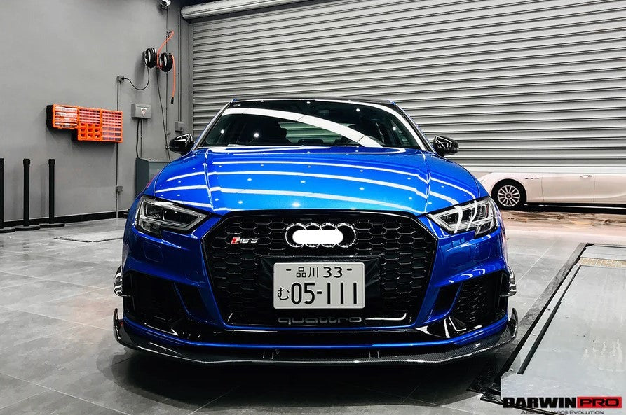 BKSS STYLE CARBON FIBER FRONT LIP for AUDI RS3 2019-2020