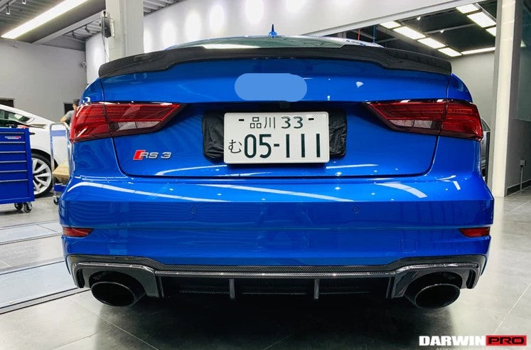 BKSS STYLE CARBON FIBER REAR DIFFUSER for AUDI RS3 2019-2020
