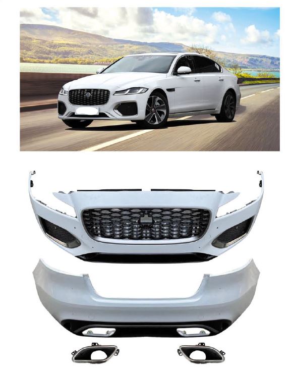 BODY KIT for JAGUAR XFL 2020+



Set includes:

Front Bumper
Front Grille
Rear Bumper
Exhaust Tips

Material: PP+ABS

Note: Professional installation is required
