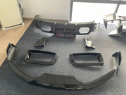 DRY CARBON BODY KIT FOR PORSCHE 911 992 TURBO TURBO S 2019+  Set includes:  Front Lip Front Air Vent Covers Side Skirts  Rear Diffuser Exhaust Tips Rear Canards Rear Spoiler