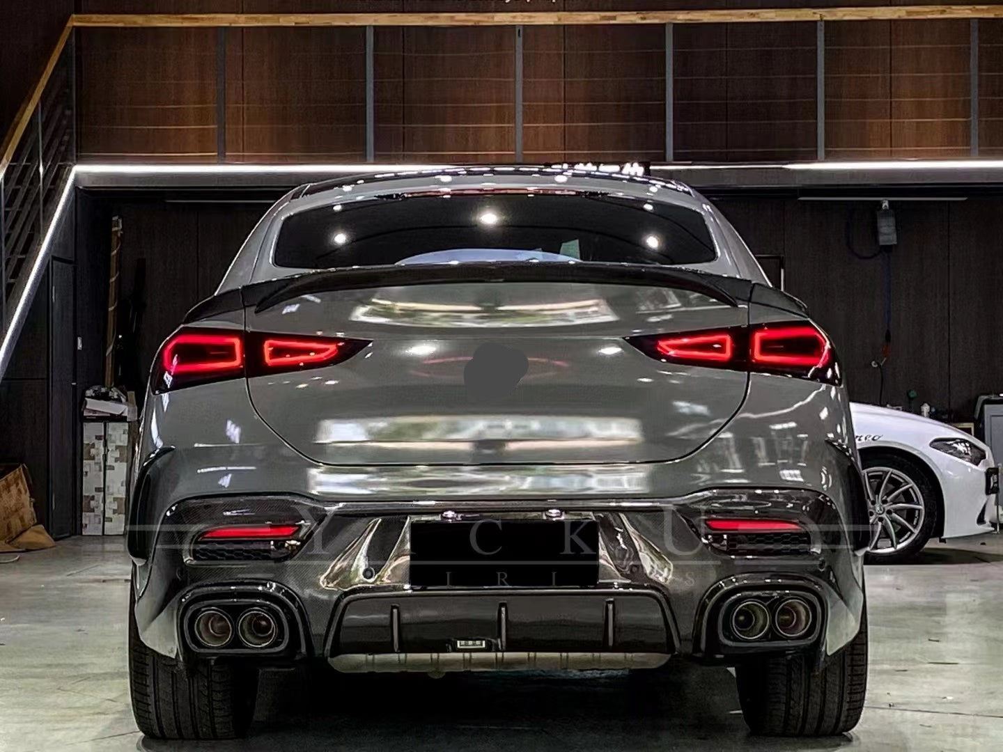 BRABUS Carbon Body Kit For Mercedes Benz AMG GLE 63 Coupe C167 Set include: Front Grille Front Lip Fenders Add-On Rear Diffuser Front Bumper Vents Trunk Spoiler Rear Fascia inserts Exhaust Tips Material: Real Carbon