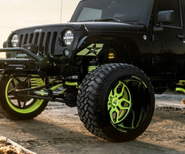 We manufacture premium quality forged wheels s for Jeep Wrangler in any design, size, color  Wheel size:  7.5 x 18 ET 44 26x16 24x14 22x12 6x120 6x139.7 66.9 100.3 Pickup Big Big Wheel 