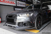 CARBONADO CF8362BS.CA CF8362BS.CRD 2013-2018 Audi RS6 Avant BS Style Carbon Fiber Front Bumper Canards Carbonado 2013-2018 Audi RS6 Avant BS Style Carbon Fiber Front Bumper Canards