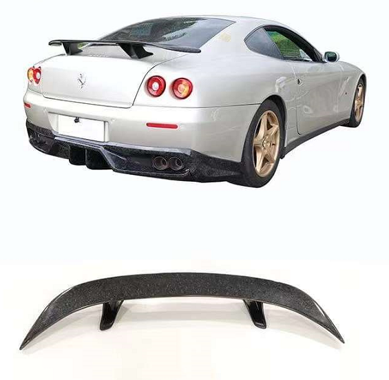 BODY KIT for FERRARI 612 SCAGLIETTI 2005 - 2011  Set include:  Front Lip Rear Lip Spoiler Material: Carbon Fiber    NOTE: Professional installation is required 