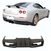 BODY KIT for FERRARI 612 SCAGLIETTI 2005 - 2011  Set include:  Front Lip Rear Lip Spoiler Material: Carbon Fiber    NOTE: Professional installation is required 