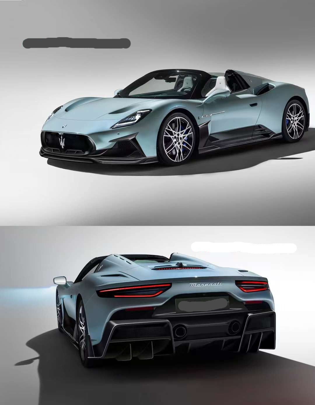 Aero Carbon Body Kit For Maserati MC20 2020+  Set include:  Front Lip Side Skirts Rear Diffuser Side Air Intake Vent Trims Front Air Intake Canards Material: Carbon  Note: Professional installation is required. May require to change or modify wheel liners and bottom engine protection