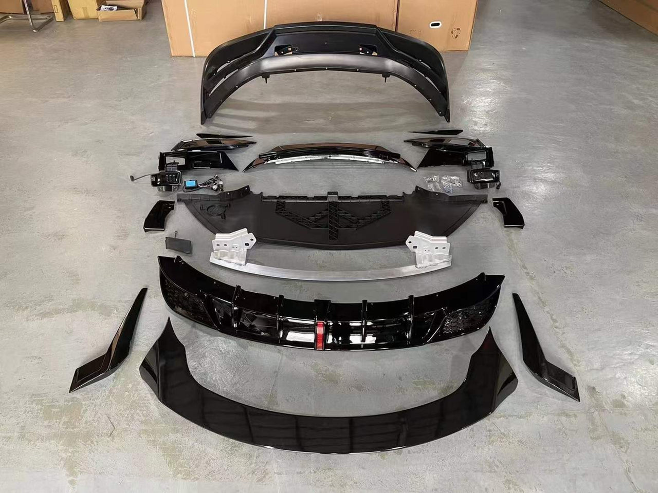 carbon body kit tesla model 3 y s facelift front diffuser lip bumper side skirts hood trims 