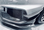 CARBON FIBER FRONT BUMPER CANARDS for AUDI RS4 A4 AVANT B9 2018-2020