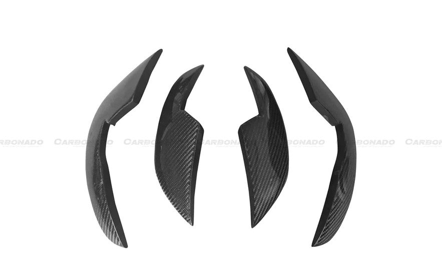 CARBON FIBER FRONT BUMPER CANARDS for AUDI RS6 2013 - 2018