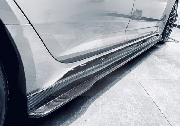 CARBON FIBER SIDE SKIRTS for AUDI RS4 A4 AVANT B9 2018-2020