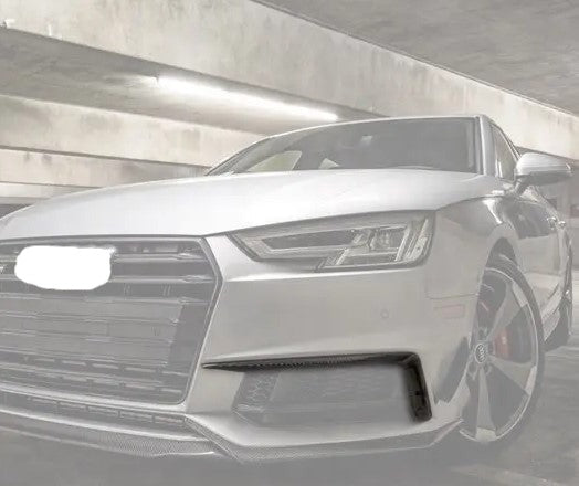 CARBON FRONT BUMPER AIR VENT TRIMS for AUDI A4 S4 B9 2016 - 2019