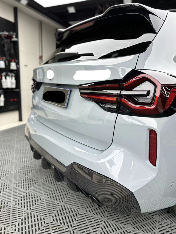 Carbon Front Lip And Rear Diffuser For BMW X3 G01 LCI X3M F97 2021+  Set include:  Front Lip Rear Diffuser Material: Carbon  Note: Professional installation is required