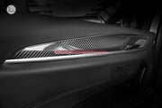 CARBON INTERIOR TRIM KIT for BMW 5-SERIES G30 2017+  Set includes:  Dashboard trim cover Front doors trim covers Rear doors trim covers Center console