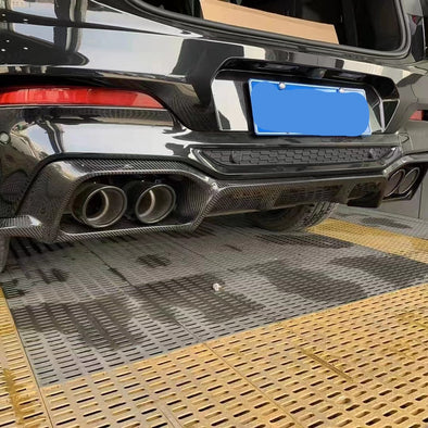 Carbon Rear Diffuser For BMW X4 G02 2018-2021  Set include:  Rear Diffuser Material: Carbon  Note: Professional installation is required