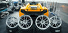 We produced premium quality forged wheels rims for  MCLAREN 650S  Our wheels sizes:   Front 20 x 9 ET 32  Rear 21 x 12.5 ET 38  Finishing: White  Forged wheels can be produced in any wheel specs by your inquiries and we can provide our specs