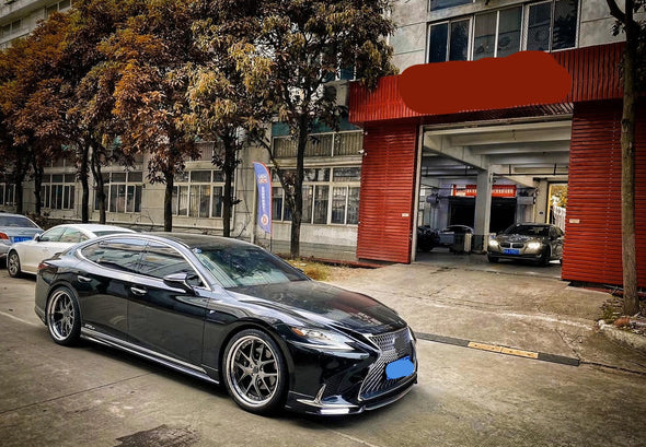 We produced premium quality forged wheels rims for  LEXUS LS  Our wheels sizes:   Front 20 x 8.5 ET 25  Rear 20 x 9.5 ET 35  Finishing: Metal  Forged wheels can be produced in any wheel specs by your inquiries and we can provide our specs