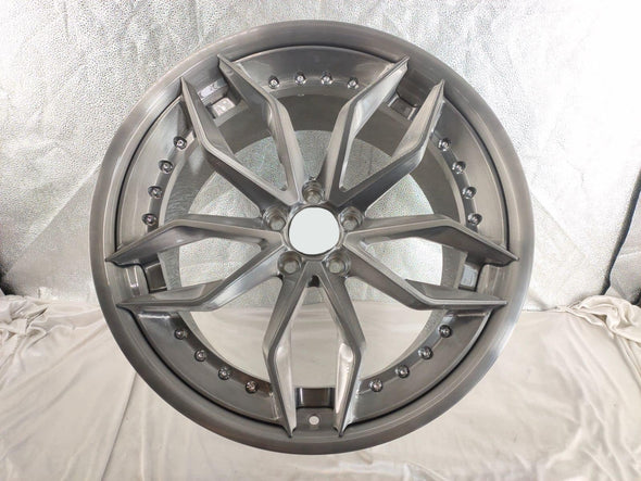 We produced premium quality forged wheels rims for  FERRARI 360 MODENA  Our wheels sizes:   Front 19 x 8.5 ET 28  Rear 19 x 11 ET 34  Finishing: Gunmetal  Forged wheels can be produced in any wheel specs by your inquiries and we can provide our specs