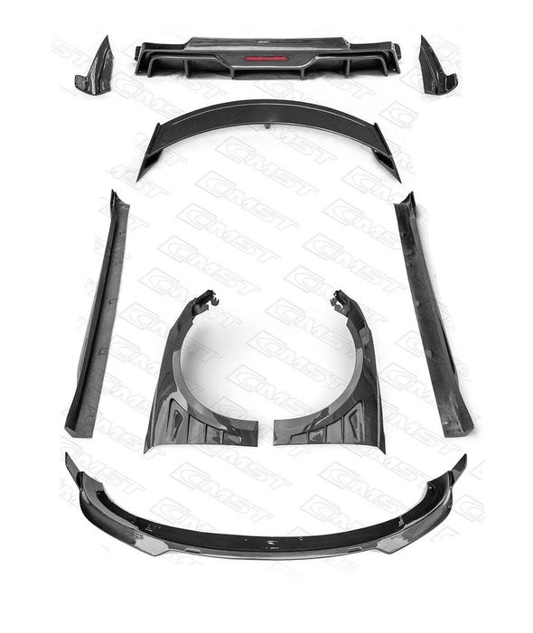 CMST Carbon Body Kit For Tesla Model 3  Set include:    Front lip Front Fenders Side Skirts Trunk Spoiler Rear Diffuser Rear Bumper Trims Material: Carbon