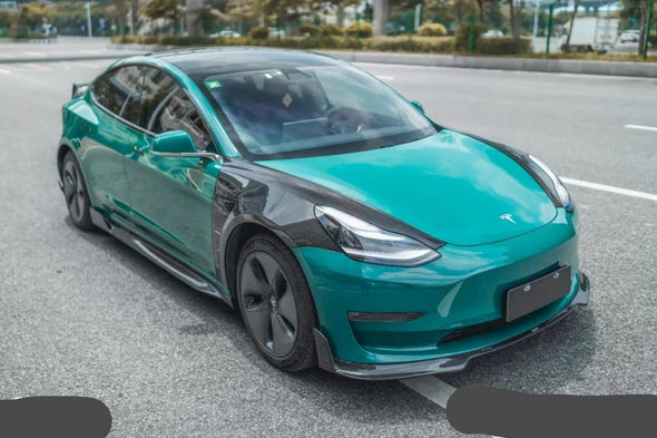 CMST Carbon Body Kit For Tesla Model 3  Set include:    Front lip Front Fenders Side Skirts Trunk Spoiler Rear Diffuser Rear Bumper Trims Material: Carbon