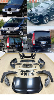 Conversion Body Kit For Mercedes Benz Vito 2009 - 2014 W639 to V-Class W 447 2015+  Set include:  Hood HeadLights Side Fenders Front Bumper Assembly Material: Plastic  Note: Professional installation is required