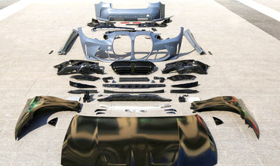 Conversion Body Kit For BMW 3 Series G20 G28 to M3 G80  Set include:    Hood Side Fenders Front Bumper Assembly Front Grille Side Skirts Exhaust Tips Rear Diffuser Rear Bumper Assembly Material: Fiberglass
