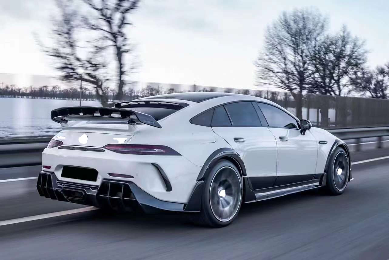 Conversion Body Kit For Mercedes Benz AMG GT GT43 GT50 GT53 GT63 GT63s To Diamont GT Kit  Set include:   Front Bumper Assembly Rear Bumper Assembly Rear Diffiser Side Skirts Side Trims Fenders Material: Plastic  NOTE: Professional installation is required