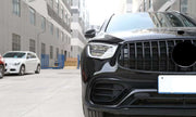 CONVERSION BODY KIT for MERCEDES BENZ GLC X253 2020 - 2022 UPGRADE to GLC 63S FACELIFT

Set includes:
Front Bumper Assembly
Front Grille
Side Fender Flares
Side Skirts
Rear Bumper Assembly
Exhaust Tips

Material: Plastic

Note: Professional installation is required