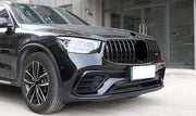 CONVERSION BODY KIT for MERCEDES BENZ GLC X253 2020 - 2022 UPGRADE to GLC 63S FACELIFT

Set includes:
Front Bumper Assembly
Front Grille
Side Fender Flares
Side Skirts
Rear Bumper Assembly
Exhaust Tips

Material: Plastic

Note: Professional installation is required
