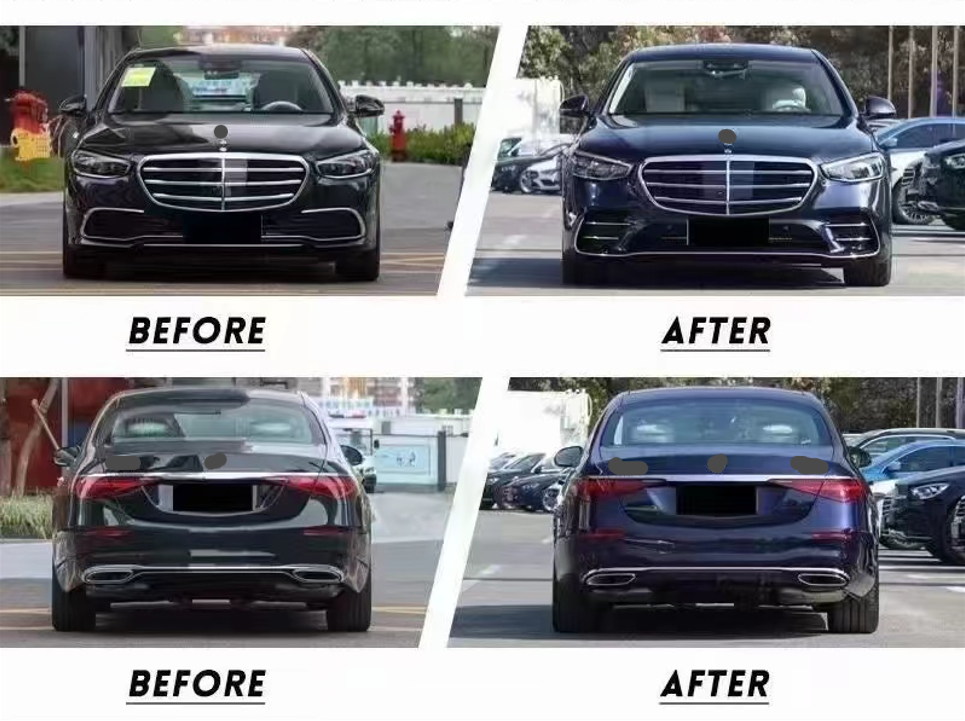 Custom Modified Rear S Class CONVERSION BODY KIT FOR MERCEDES BENZ S CLASS W223 S320 S400 TO S450 A ...