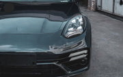 CONVERSION BODY KIT for PORSCHE PANAMERA 970 2010 - 2013 UPGRADE to 971.2 2021 - 2024 TURBO S STYLE FACELIFT

Set includes:

Front Bumper
Front Lip
LED Headlight

Material: Plastic

NOTE: Professional installation is required. Factory LED DRL must be reused