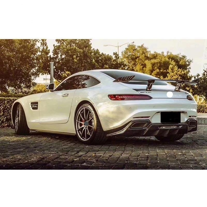 Carbon Fiber Rear Bumper Diffuser Spoiler Body Kit For AMG GT GTS R ...