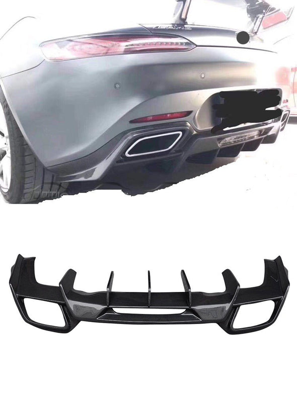 Carbon Fiber Rear Diffuser For AMG GT GTS R Style 2014 - 2017 C190