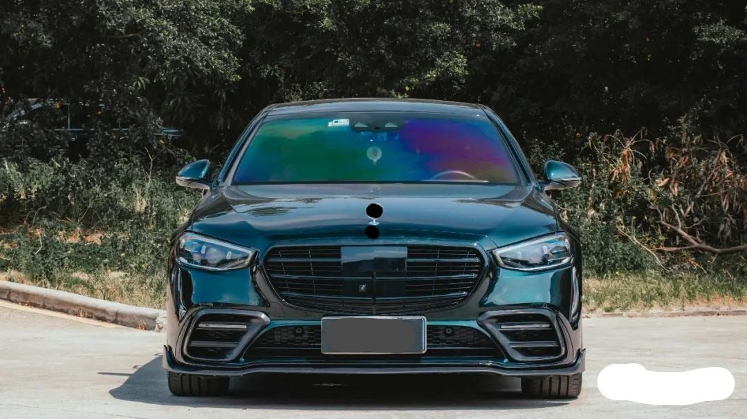 DRY CARBON BODY KIT for MERCEDES BENZ S CLASS AMG W223 2020+  Set includes:  Front Lip with LED Trunk Spoiler Rear Diffuser Air Vents