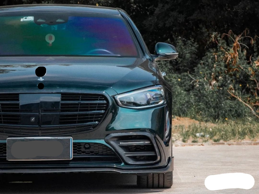 DRY CARBON BODY KIT for MERCEDES BENZ S CLASS AMG W223 2020+  Set includes:  Front Lip with LED Trunk Spoiler Rear Diffuser Air Vents