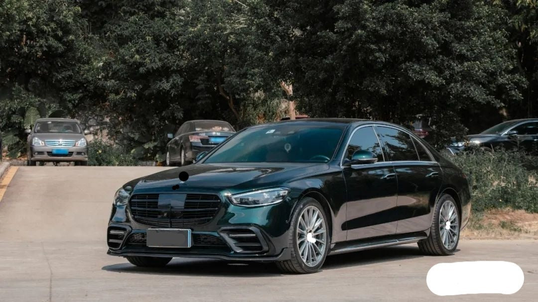 DRY CARBON BODY KIT for MERCEDES BENZ S CLASS AMG W223 2020+  Set includes:  Front Lip with LED Trunk Spoiler Rear Diffuser Air Vents