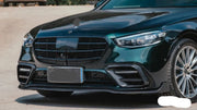 DRY CARBON BODY KIT for MERCEDES BENZ S CLASS AMG W223 2020+  Set includes:  Front Lip with LED Trunk Spoiler Rear Diffuser Air Vents