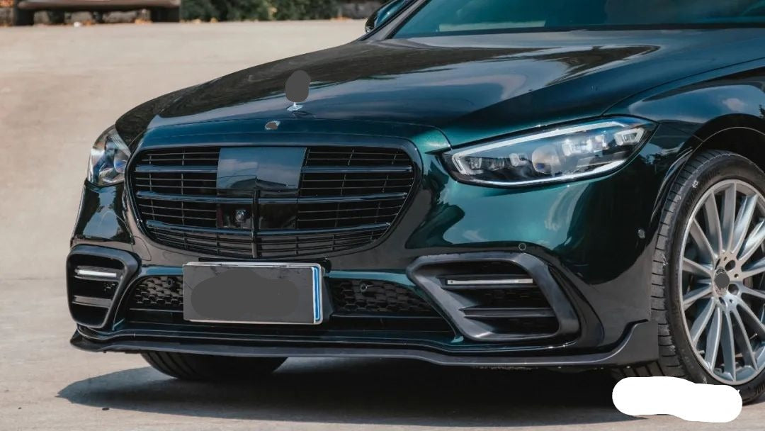 DRY CARBON BODY KIT for MERCEDES BENZ S CLASS AMG W223 2020+  Set includes:  Front Lip with LED Trunk Spoiler Rear Diffuser Air Vents