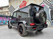Dry Carbon Fiber Wide Body Kit for Mercedes-Benz G-Class W463A W464 2018+

Set includes:

Front Bumper
LED DRL
Hood | Bonnet
Front Fender Flares
Front Door Panels
Rear Fender Flares
Rear Door Panels
Rear Bumper
Roof Light bar with LED DRL
Roof Spoiler

Material: Dry Carbon Fiber

NOTE: Professional installation is required

Payment ►
Visa
Mastercard
PayPal with a credit card (add 4.4% at checkout)
Payoneer
Cryptocurrency
Shipment ►
By express DHL/UPS/TNT/FedEx
To the local international airport
Special line