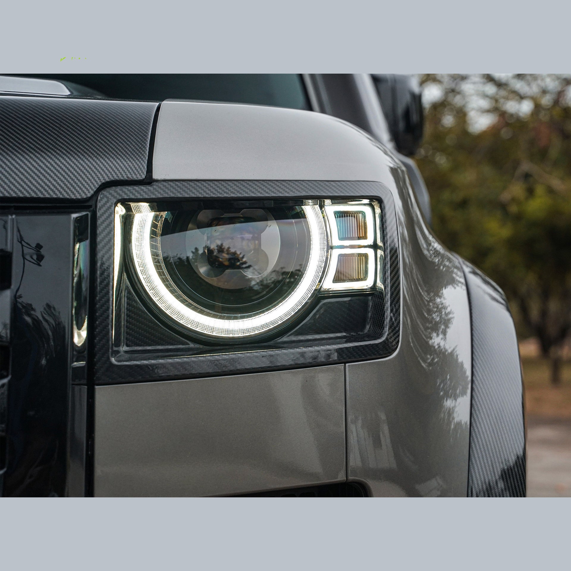 CARBON HEADLIGHT TRIM COVER for LAND ROVER DEFENDER L663 90 / 110 2020+