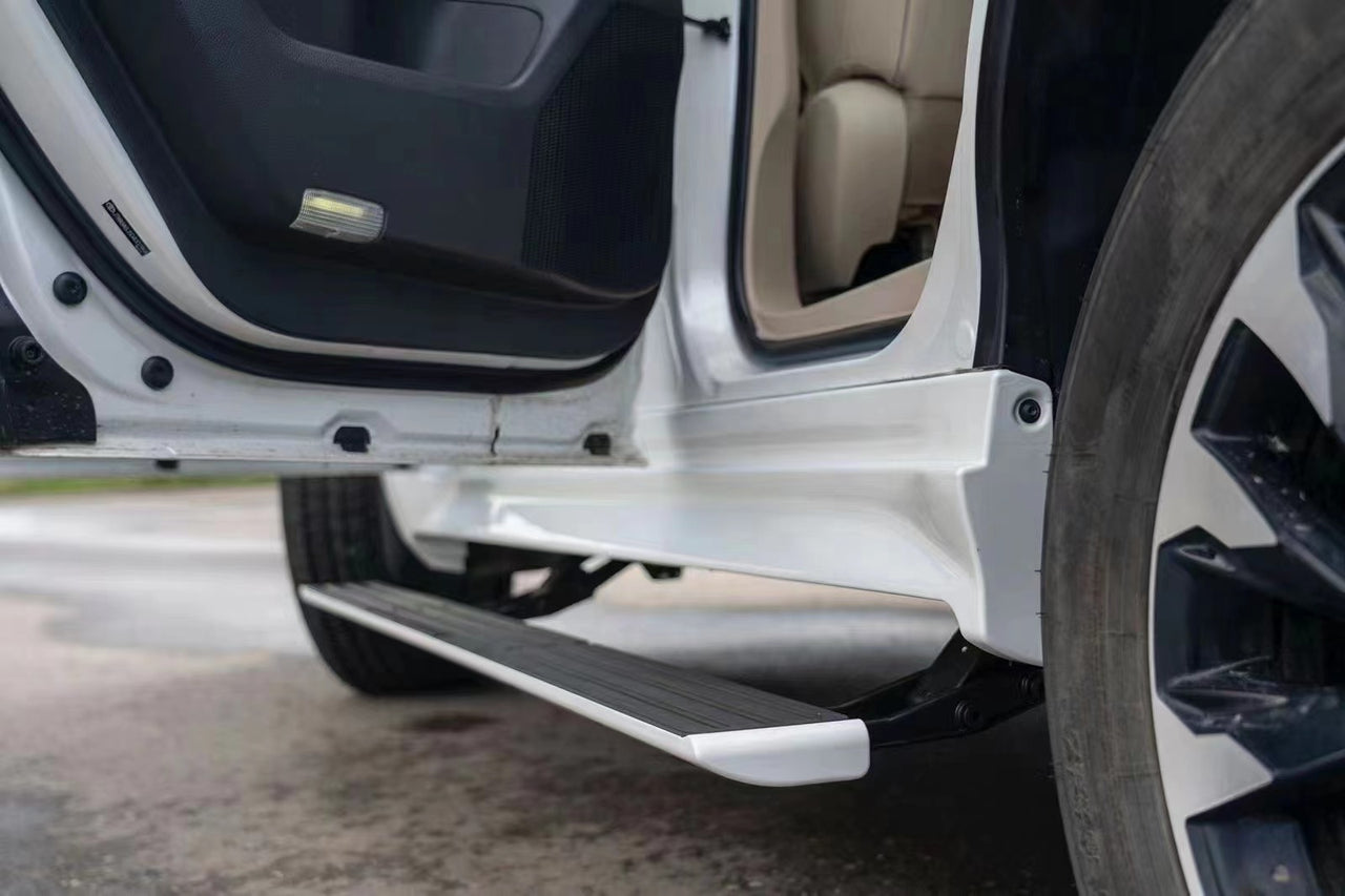 ELECTRIC SIDE STEP for LAND CRUISER 300 LC 300 2021

Set includes:
Side Step Bars
Electric Motors with Brackets
Fixing Accessories/Control Unit

Note:Professional installation is required. Professional electrician is required.

Payment ►
Visa

Mastercard

PayPal with a credit card (add 4.4% at checkout)
Payoneer
Cryptocurrency
Shipment ►
By express DHL/UPS/TNT/FedEx
To the local international airport
Special line by air
Special line by the sea
To Europe and the UK by train

Please let us know which shipping