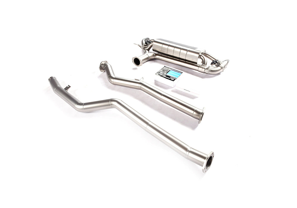 VALVED EXHAUST CATBACK MUFFLER for BMW G12 7 SERIES 740L 2.0T 2019 - 2022  Set includes:  Center Pipes Muffler with valves Valve control box with remote control (you may also reuse your factory exhaust valve motors)