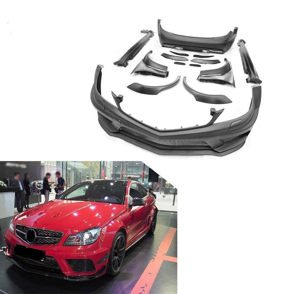 Wide Body Kit for Mercedes-Benz C-Class W204 C63 AMG