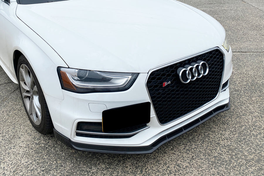 Carbon Fiber Front Lip For Audi S4/A4 B8 2013-2015  Set include:   Front BLip Material: Carbon Fiber / Forged Carbon  NOTE: Professional installation is required 