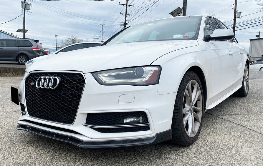Carbon Fiber Front Lip For Audi S4/A4 B8 2013-2015  Set include:   Front BLip Material: Carbon Fiber / Forged Carbon  NOTE: Professional installation is required 