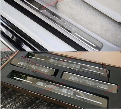 for MERCEDES BENZ G Class W463A W464 DOOR SILL COVERS ILLUMINATED SILVER COLOR
