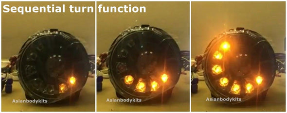 for Mercedes Benz G-class W463 Black LED Headlights with TURN FUNCTION 1986 - 2006