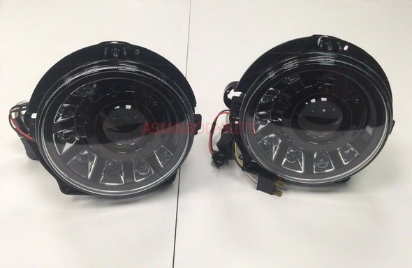 for Mercedes Benz G-class W463 Black LED Headlights with TURN FUNCTION 1986 - 2006