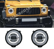 pair of "W464 2019+" style LED Headlights assembly for Mercedes-Benz G-class W463 with OEM bi-xenon headlights (2008-2017) all models    Features: Set includes pair of headlights (left & right) Plug & play on  BEST QUALITY ON THE MARKET    NOTE: Will fit only G-class W463 with OEM bi-xenon headlights all models (2008-2017)
